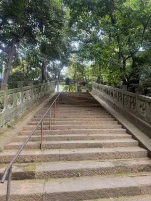 赤坂氷川神社の参道の石段