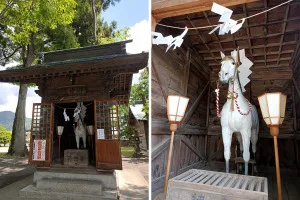 冨士山下宮小室浅間神社の神馬社、神馬像
