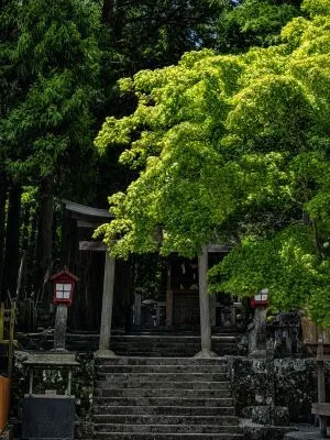 北口本宮冨士浅間神社の 富士山登山口の門「祖霊社」