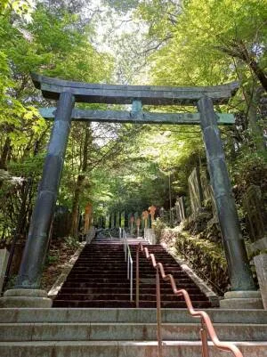 武蔵御嶽神社の青銅製の鳥居